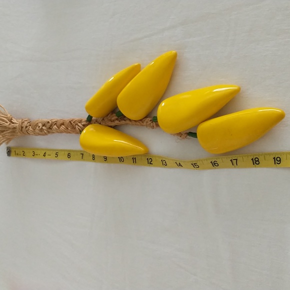 Glass chili pepper wall hanging,  20" x 5", no crazing or chipping or cracks - Picture 5 of 6